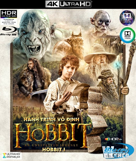4KUHD-628. The Hobbit I : An Unexpected Journey (Extended Edition) - Hobbit 1 : Hành Trình Vô Định 4K-66G (TRUE- HD 7.1 DOLBY ATMOS - DOLBY VISION)